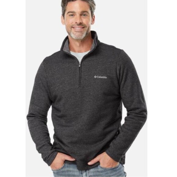 Columbia Men's Black Heather Great Hart Mountain III Half-Zip size XXL - Picture 1 of 7